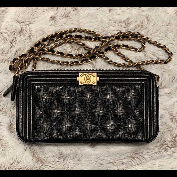 CHANEL Handbags - Chanel boy woc / clutch on chain / wallet on chain
